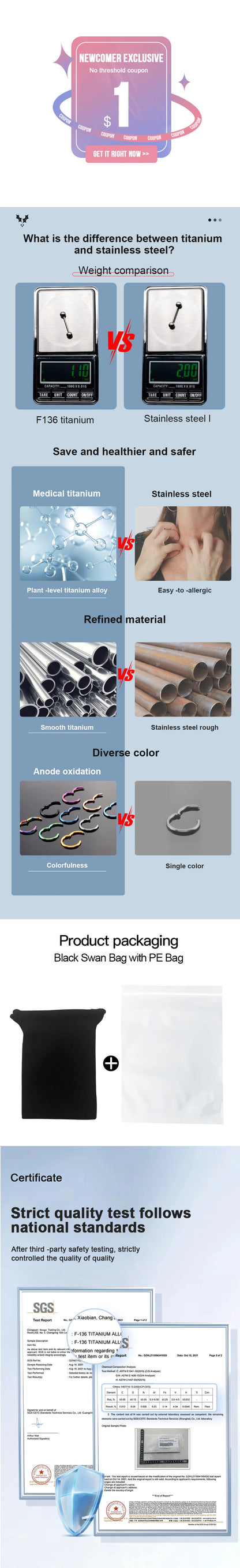 1 Pcs F136 Titanium Belly Button Nail Heart Zirconia 10mm Hanging Navel Ring One End Internal Thread Shiny Body Piercing Jewelry