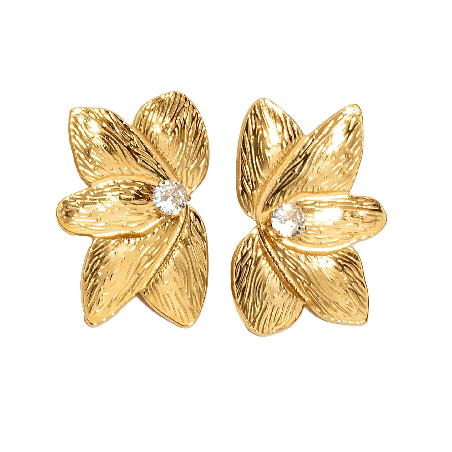 Boucle d'oreille Perle florale