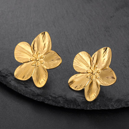 Boucle d'oreille Fleur d'or