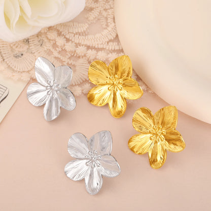 Boucle d'oreille Fleur d'or