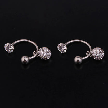 1 Pair Stainless Steel Mini CZ Drop Earring Women Moon Flower Tragus Cartilage Helix Hoop Conch Rook Daith Lobe Piercing Jewelry