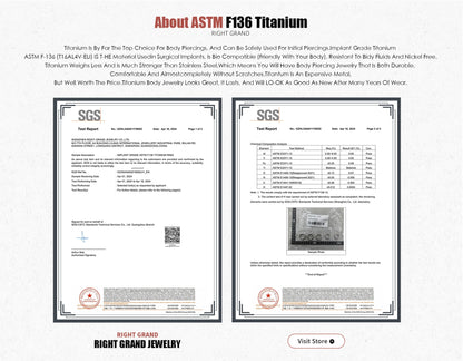 Right Grand ASTM F136 Titanium 5 Marquise CZ Crown Cartilage Earring 16G Cluster CZ Flat Back Helix Stud Nose Piercing Jewelry