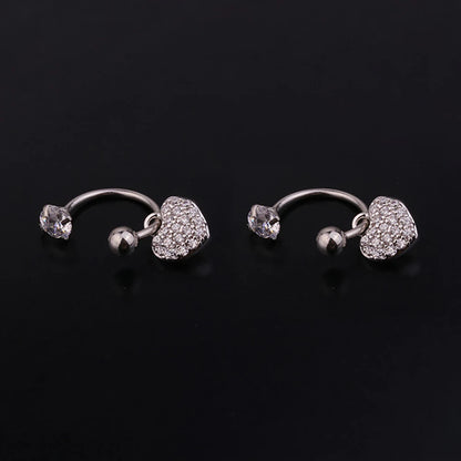 1 Pair Stainless Steel Mini CZ Drop Earring Women Moon Flower Tragus Cartilage Helix Hoop Conch Rook Daith Lobe Piercing Jewelry